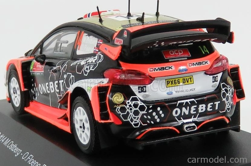 Minipartes Ford england Fiesta Wrc N 14 Rally Portugal 2017 M.ostberg - O.floene 1:43 Černá Oranžová Zlatá