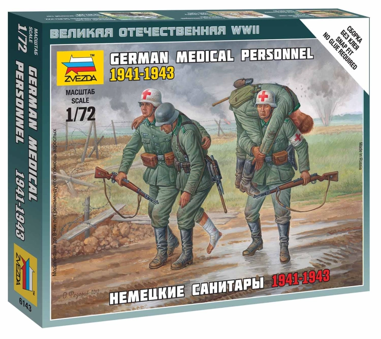 Zvezda figúrky – nemecký zdravotný tím 1941 – 1943 (1:72)