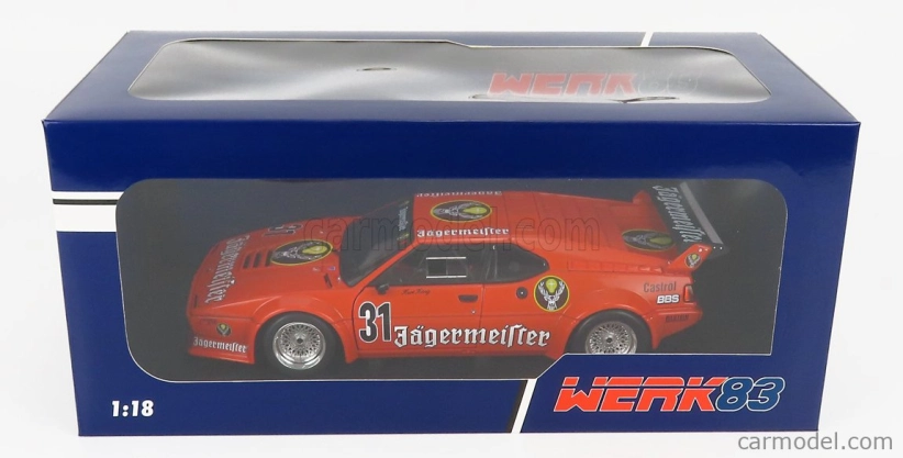 Werk83 BMW M1 Procar (e26) Team Jagermeister N 31 Drt Nurburgring 1982 Kurt Konig 1:18 Oranžová