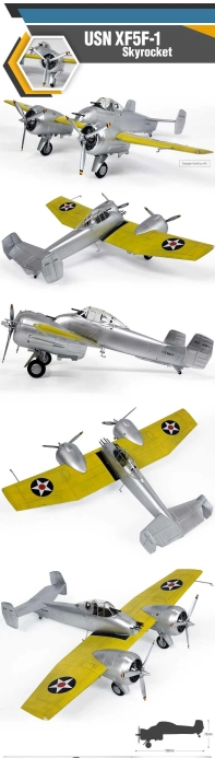 Model Kit letadlo 12363 - USN XF5F-1 Skyrocket (1:48)
