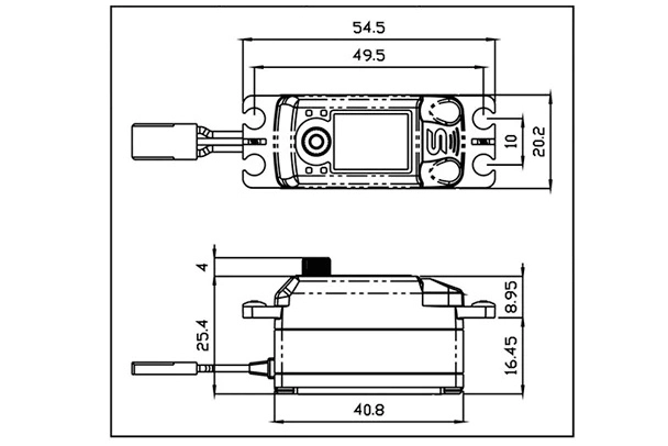 SB-2265MG BEZBRUSOVÝ HiVolt digitálne servo - NÍZKY PROFIL (17kg-0,07s/60°)
