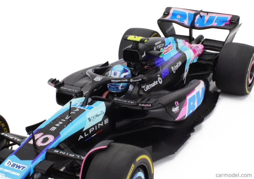 Solido Alpine F1 A524 Team Bwt Alpine N 10 Monaco Gp 2024 Pierre Gasly 1:18 Černá Modrá Růžová