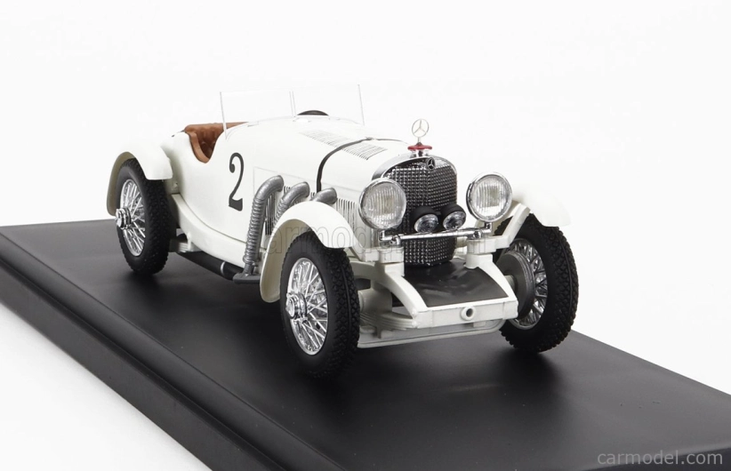 Rio-models Mercedes benz Ssk 7.1l S6 Supercharged Spider N 2 Winner 24h Spa 1931 Dimitri Djordjadze - Goffredo Zehender 1:43 Bílá