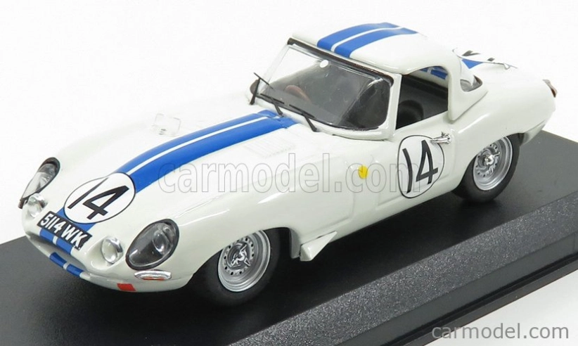 Best-model Jaguar E-type N 14 24h Le Mans 1963 Hansgen - Pabst 1:43 Bílá Modrá