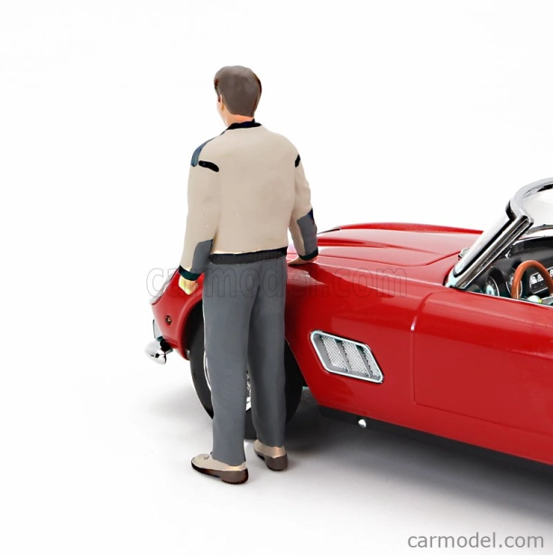Kk-scale Figures Ferris Standing For Ferrari 250gt Swb California Spider Usa Version Hard-top 1961 1:18 Hnědá Šedá