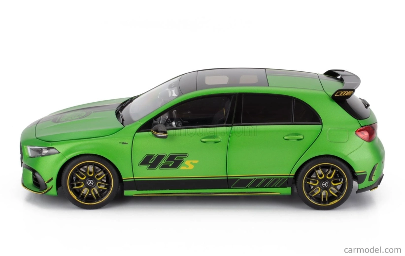 Nzg Mercedes benz A-class A45s 4-matic Amg 2023 1:18 Zelená S Černou