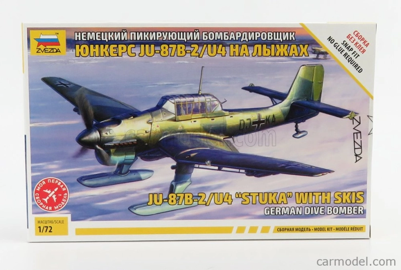 Zvezda Junkers Ju-87b Vojenské lietadlo Stuka s lyžami 1935 1:72 /