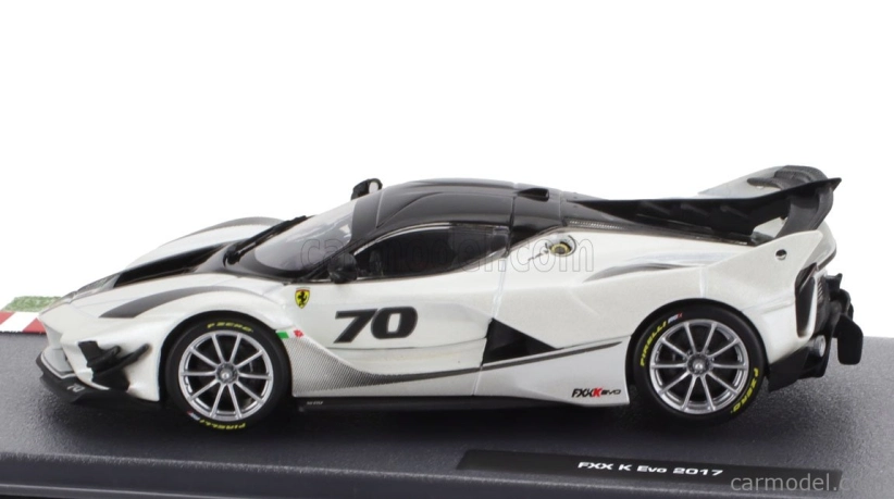 Edicola Ferrari Fxx-k Evo N 70 Press 2017 1:43 Bianco Italia - White Pearl Met