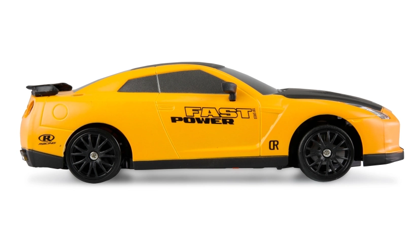 RC auto Drift Sport Car Nissan GT-R, žlutá