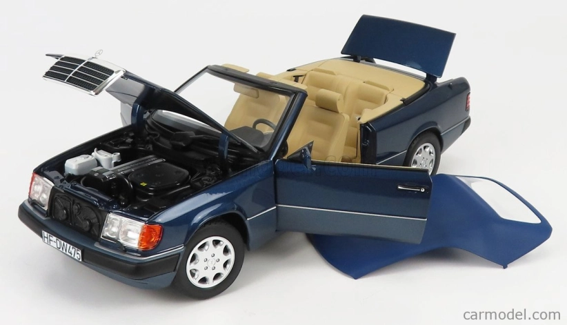 Norev Mercedes benz E-class 300ce 24v (a124) Cabriolet Open 1991 1:18 Námořní Modrá Met