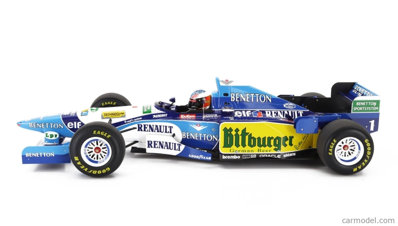 Minichamps Benetton F1 B195 Team Mild Seven Renault N 1 World Champion Winner European Gp 1995 Michael Schumacher 1:12 Modrá Žlutá