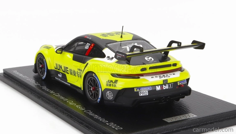 Spark-model Porsche 911 991-2 Gt3 Team Jungig N 777 Champion Asia Porsche Carrera Cup Season 2022 L.ye 1:43 Žlutá Černá