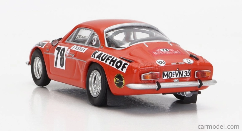 Trofeu Renault Alpine A110 N 78 Rally Montecarlo 1975 F.von Der Leyen - P.diekmann 1:43 Tmavě Oranžová