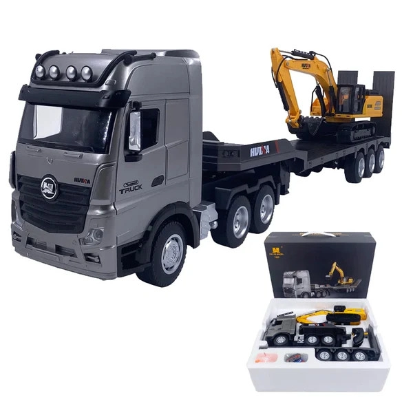 RC kamion na dálkové ovládání 1:18 RTR s bagrem