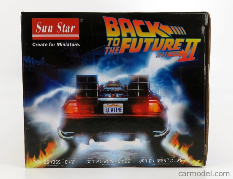 Sun-star De lorean Time Machine - Back To The Future 2 - Ritorno Al Futuro 2 1:18 Silver