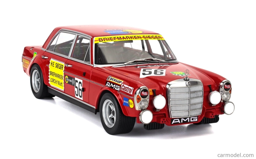 Werk83 Mercedes benz 300 Sel 6.8 Amg N 56 200 Miles Nuremberg 1972 Hans Heyer 1:18 Red