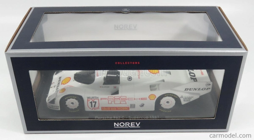 Norev Porsche 962c Dunlop N 17 Supercup 1987 H.j.stuck 1:18 Bílá