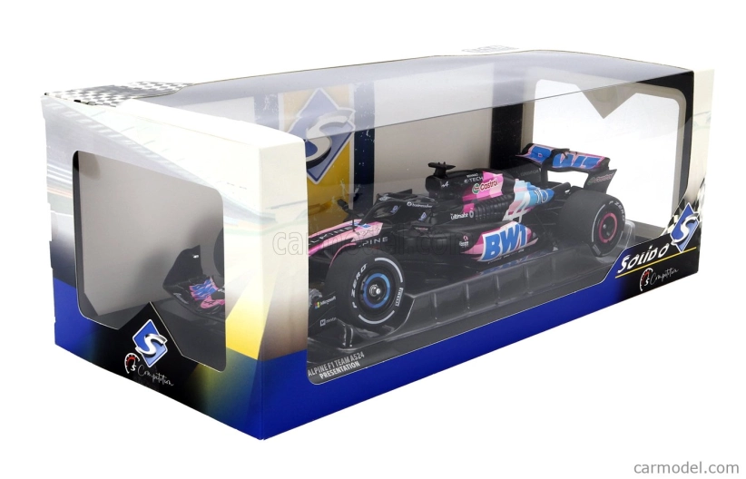 Solido Alpine F1  A524 Team Bwt Alpine N 10 Presentation Season 2024 Pierre Gasly 1:18 Černá Růžová Modrá