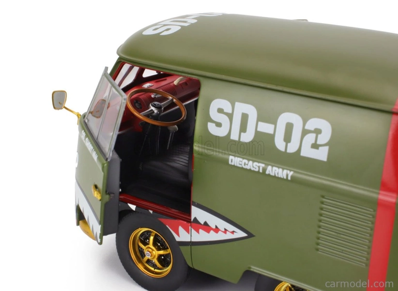 Solido Volkswagen T1 Van Kool Combi With Trailer 1950 1:18 Zelená