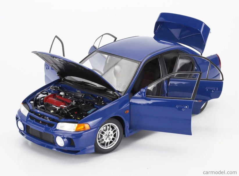 Motorhelix Mitsubishi Lancer Evo Iv s motorom a príslušenstvom 1999 1:18 modrá
