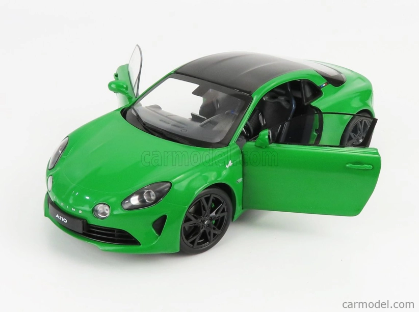 Solido Renault Alpine A110 Pure Coupe 2021 - Black Wheels 1:18 Green Met