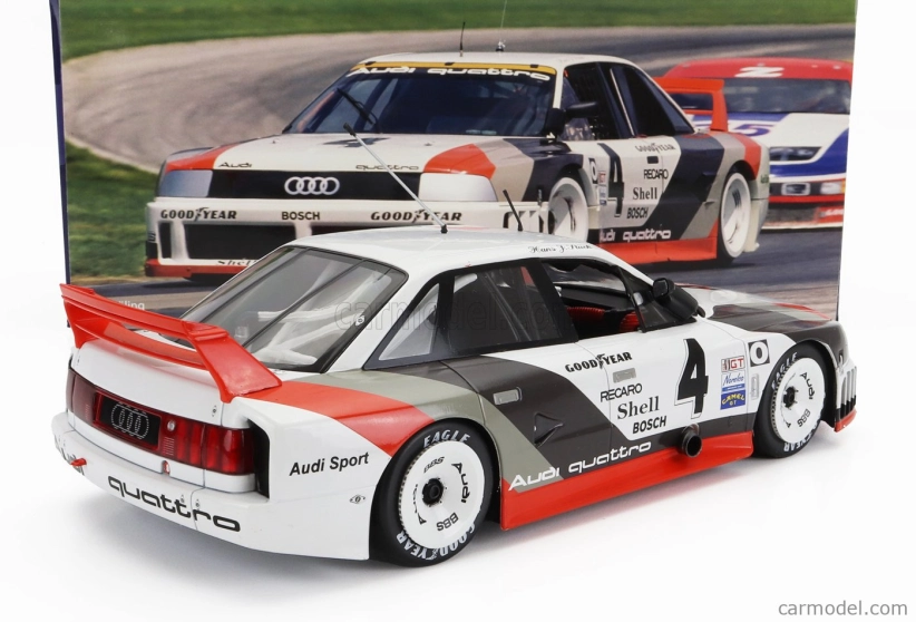 Werk83 Audi 90 Quattro Team Audi Sport N 4 2. Portland Imsa 1989 Hans Joachim Stuck 1:18 Bielo-šedo-červená