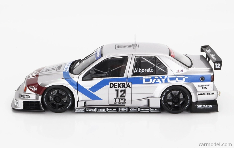 Werk83 Alfa romeo 155 V6 Ti Team Schubel Engineering Dayco N 12 Dtm Itc Season 1995 Michele Alboreto 1:18 Stříbrná Modrá Červená