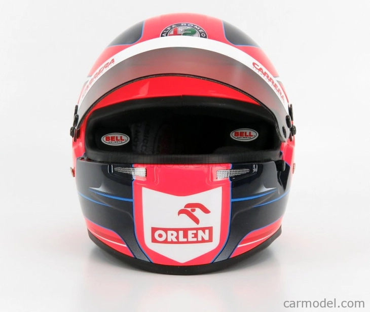 Mini prilba Bell helma F1 Casco Prilba Alfa Romeo C39 Team Racing Orlen Sezóna 2020 R.kubica 1:2 Červená