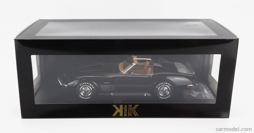 Chevrolet Corvette C3 1972 v mierke Kk - s odnímateľnou strechou 1:18 čierny
