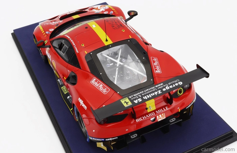 Looksmart Ferrari 488 Gte Evo 3.9l Turbo V8 Team Af Corse N 21 24h Le Mans 2023 Simon Mann - Ulysse De Pauw - Julien Piguet 1:18 Červená Žlutá