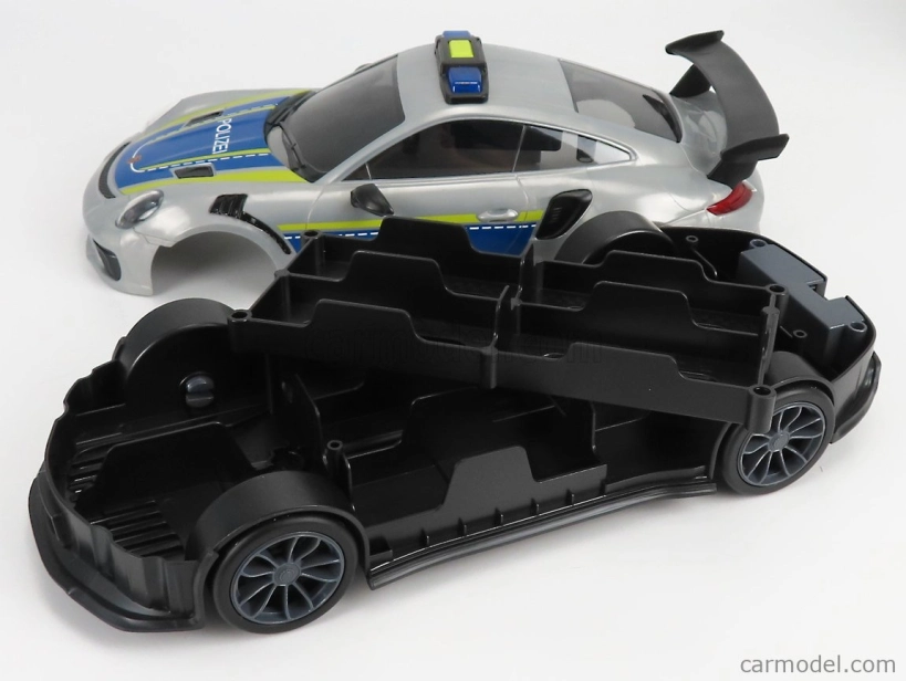 Majorette Porsche 911 991 Gt3 Rs Coupe Polizei 2013 + 911 Gt3 Rs 1/64 Scale 1:16 Stříbrná Modrá