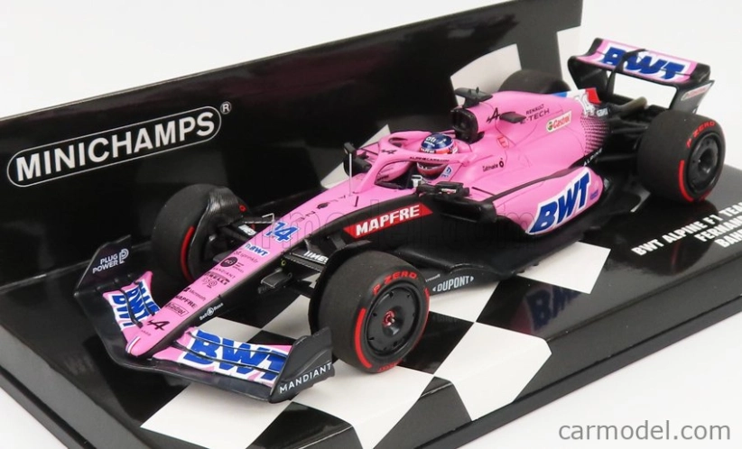 Minichamps Renault F1 A522 Team Alpine Bwt N 14 1:43, růžová