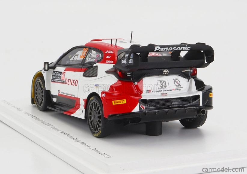 Spark-model Toyota Yaris Gr Hybrid Rally1 Team Toyota Gazoo Racing Wrt N 33 4th Rally Montecarlo 2023 E.evans - S.martin 1:43 Bílá Červená Černá