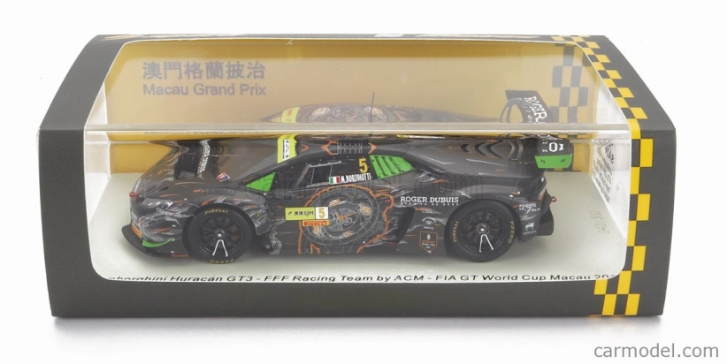Spark-model Lamborghini Huracan Gt3 Team Fff Racing N 5 Fia Gt World Cup Macau 2017 M.bortolotti 1:43 Black