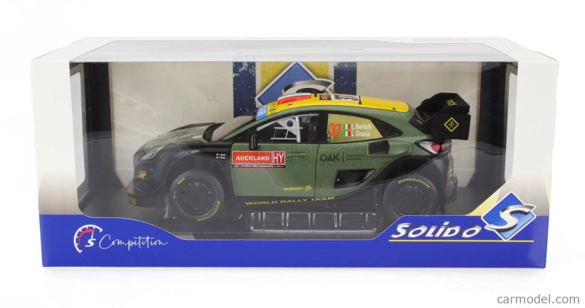 Solido Ford england Puma Rally1 Team Ford World Rally M-sport N 7 Rally New Zealand 2022 Lorenzo Bertelli - Lorenzo Granai 1:18 Zelená čierna