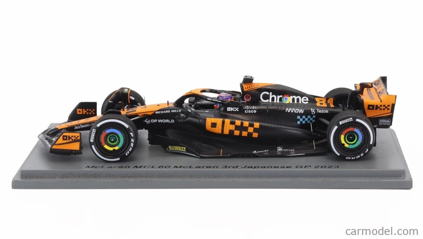 Spark-model Mclaren F1 Mcl60 Team Mclaren N 81 3rd Japan Gp 2023 Oscar Piastri 1:43 Orange Blue Black