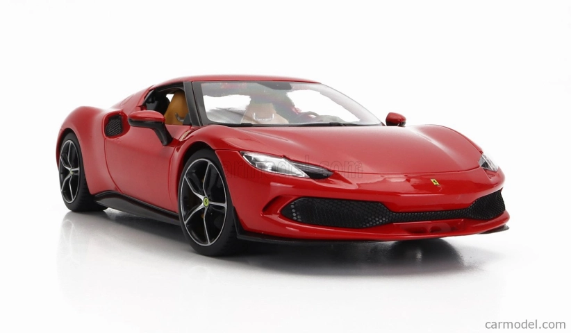 Bburago Ferrari 296 Gtb Hybrid 830hp V6 2021 – Exclusive Carmodel 1:18 Rosso Corsa – červená