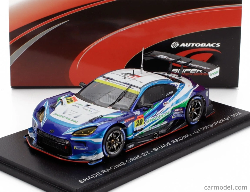 Spark-model Toyota Gr86 Gt Team Shade Racing N 20 Gt300 Class Super Gt 2024 Katsuyuki Hiranaka - Eijiro Shimizu 1:43 Blue White