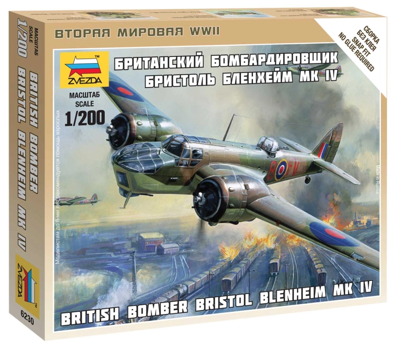 Zvezda Snap Kit - Bristol Blenheim IV (1:200)
