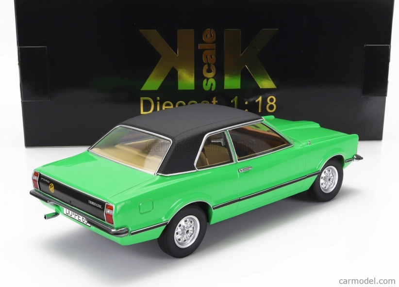 Kk-scale Ford england Taunus Gxl 1971 1:18 Světle Zelená Matná Černá