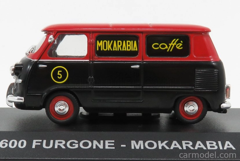 Edicola Fiat 600 Coriasco (multipla) Mokarabia Caffe' 1958 1:43 Čierna červená