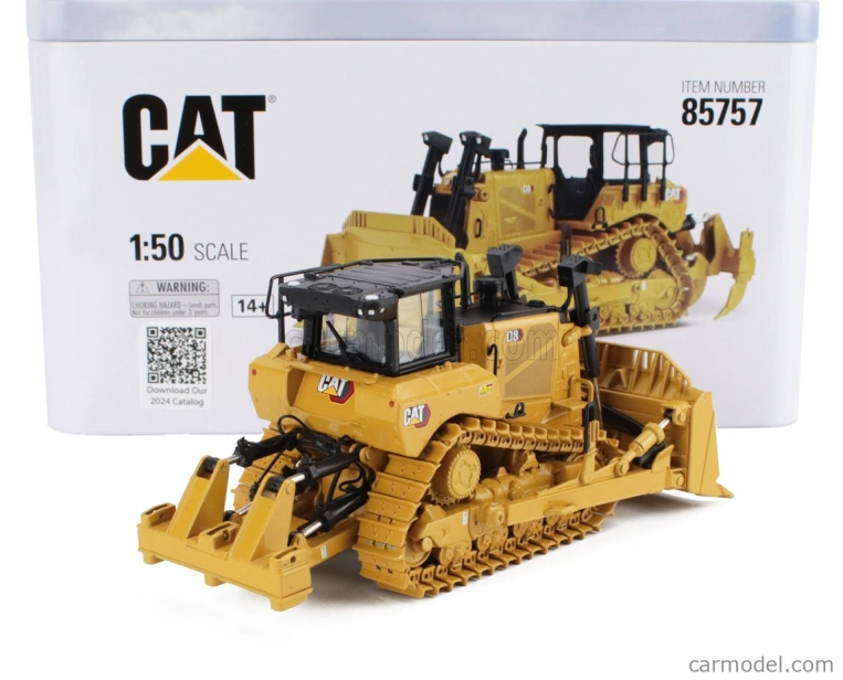 Dm-models Caterpillar Catd8 Ruspa Cingolata - Dozer Scraper Track Type Tractor 1:50 Žlutá Černá
