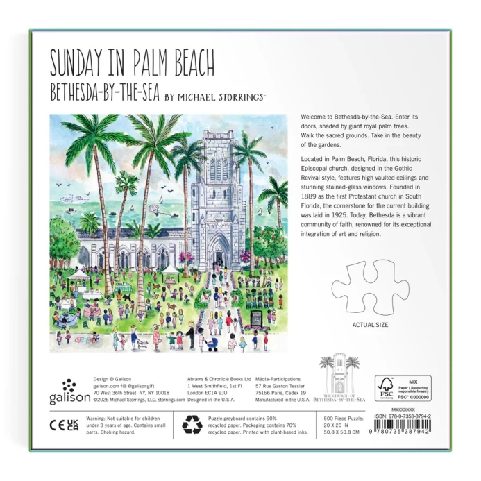 Galison Puzzle Michael Storrings Neděle v Palm Beach 500 dílků