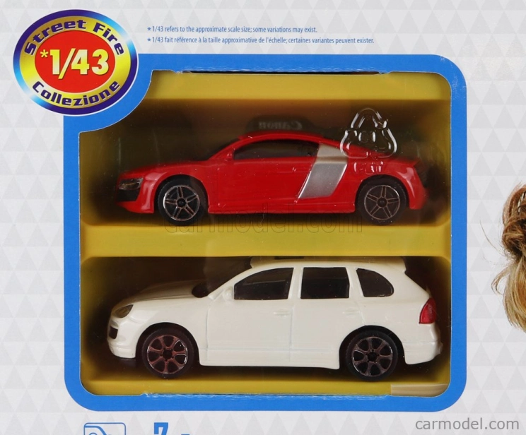 Bburago Accessories Diorama - Parking Playset Garage With Porsche Cayenne + Audi R8 1:43 Různé