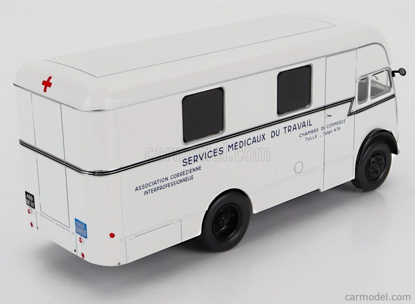Edicola Berliet Gla 5 Truck Fourgon Integral Sureleve Service Medicaux Du Travail Ambulance 2-assi 1961 1:43 Biela
