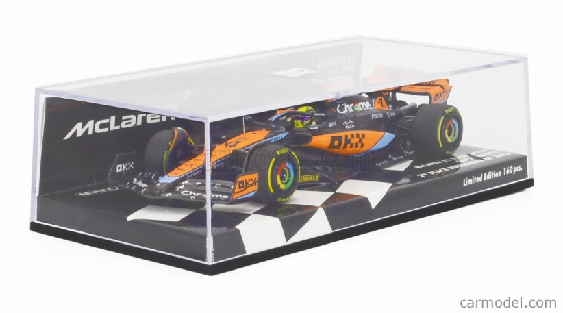 Minichamps Mclaren F1  Mcl60 Team Mclaren N 4 2nd Hungarian Gp 2023 Lando Norris 1:43 Bílá Oranžová Černá