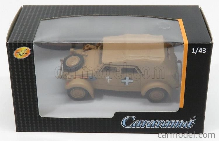Hongwell Volkswagen Type 82 Cabriolet Closed Afrika Korps Erwin Rommel 1941 1:43 Vojenský Písek