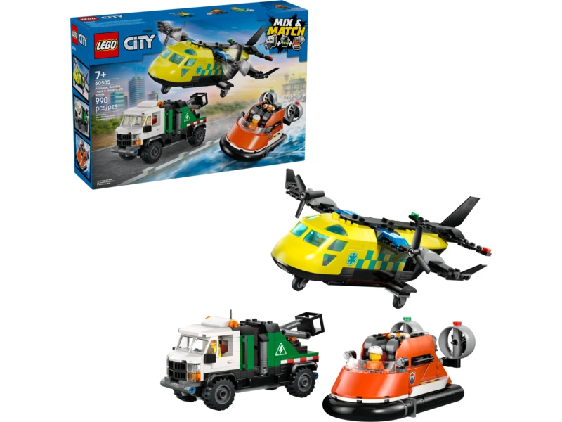 LEGO City - Remix: Lietadlo, servisné vozidlo a vznášadlo