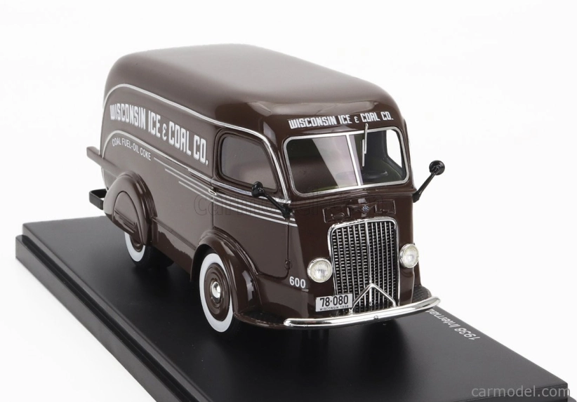 Esval model International D-300 N 600 Van Wisconsin Ice & Coal Co. 1938 - Uhoľné palivo - olejový koks 1:43 Hnedá