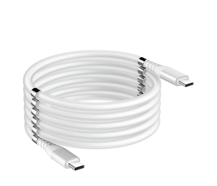 Magnetický samonavíjací nabíjací kábel USB (typ C na typ C) (180 cm)